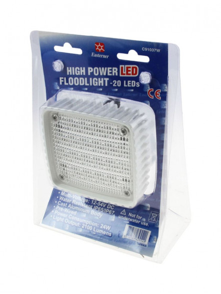 Прожектор светодиодный 20 диодов, 2100 лм, 12-54 В