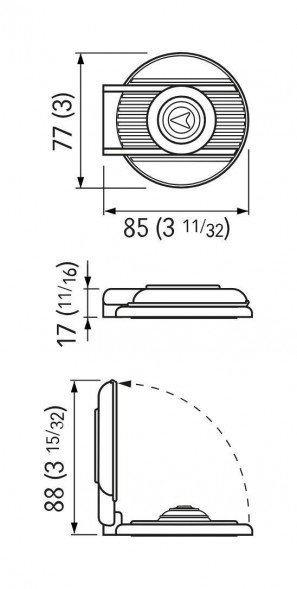 Кнопка управления якорной лебедкой Quick, палубная, Up, белый (упаковка из 4 шт.)
