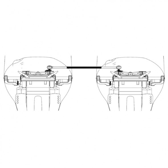 Тяга рулевая для соединения двух гидроцилиндров GS, 770-970 мм