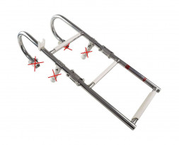 Трап складной, 3 ступени, с поручнями, уцененный