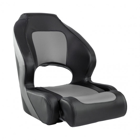 Кресло с болстером Deluxe Carbon, обивка черный/серый винил