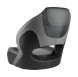 Кресло с болстером Deluxe Carbon, обивка черный/серый винил