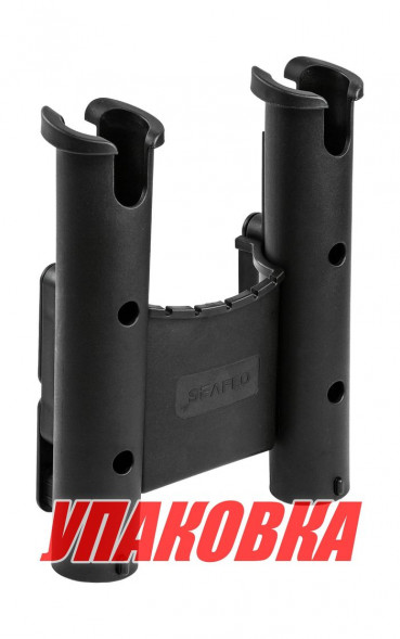 Держатель спиннинга 2 стакана черный, SeaFlo (упаковка из 10 шт.)