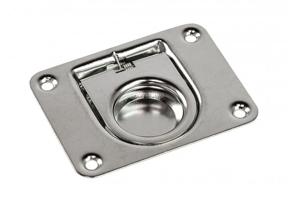 Ручка палубная потайная 76х57 мм, нержавеющая, подпружиненная (упаковка из 10 шт.)