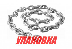 Цепь якорная оцинкованная 6 мм, DIN766, Marine Rocket (упаковка из 100 шт.)