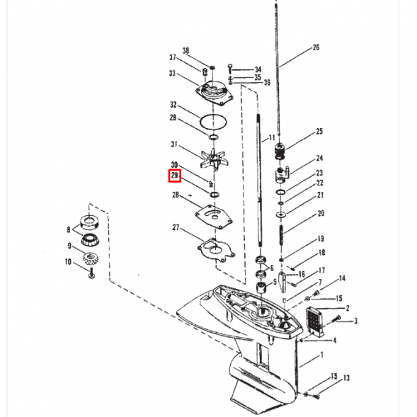 Шайба помпы Mercury 12-86645 1 (Omax)
