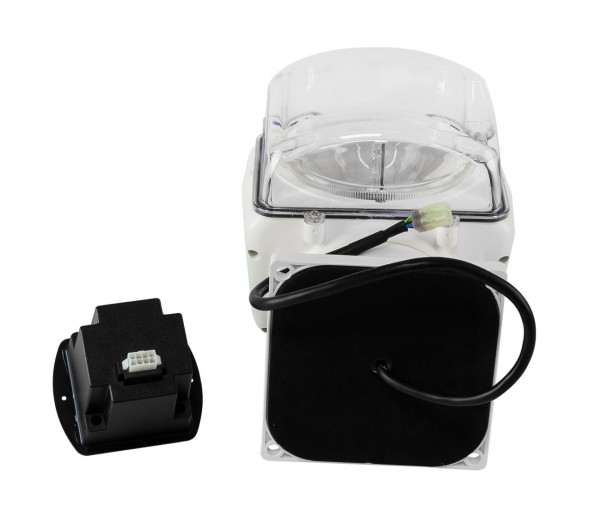 Прожектор с дистанционным управлением, белый корпус, ксенон, джойстик и брелок, модель 971