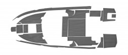 Комплект палубного покрытия для Hammertone 25 HT, тик серый, с обкладкой, Marine Rocket