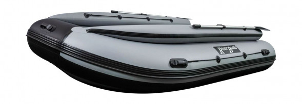 Надувная лодка ПВХ, RiverBoats RB 410, AL, черно-серый