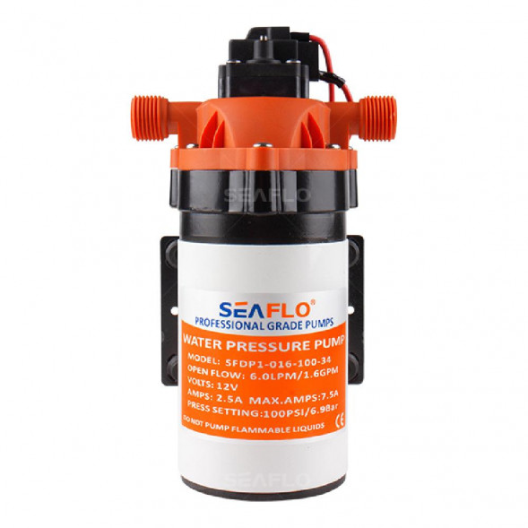 Помпа водоподающая SeaFlo мембранная, 12V 8.3 л/мин, 4.8 BAR