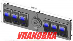 Панель бортового питания 6 переключателей, розетка питания (упаковка из 4 шт.)