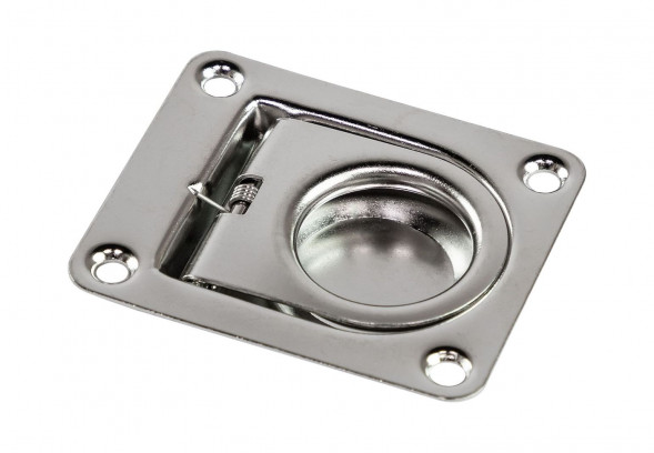 Ручка палубная потайная 66х56 мм, подпружиненная, нержавеющая сталь (упаковка из 50 шт.)