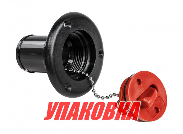 Горловина заливная для топлива, пластиковая, черная, под шланг 38 мм, Marine Rocket (упаковка из 20 шт.)