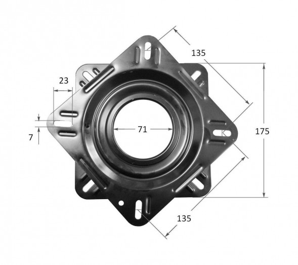 Основание под сиденье, вращающееся (упаковка из 12 шт.)