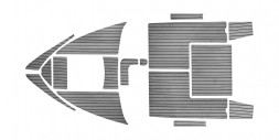 Комплект палубного покрытия для Феникс 560, тик темно-серый, Marine Rocket