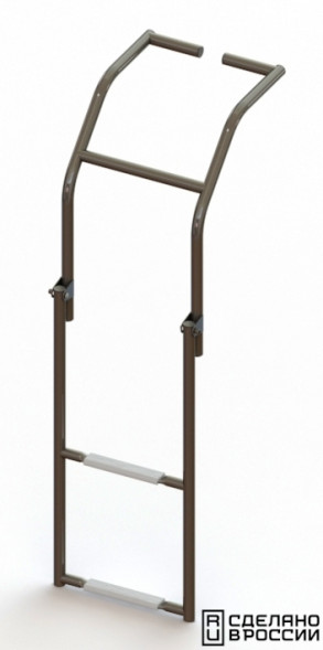 Трап складной для надувных лодок, 2 белых ступени (ширина 325 мм.)