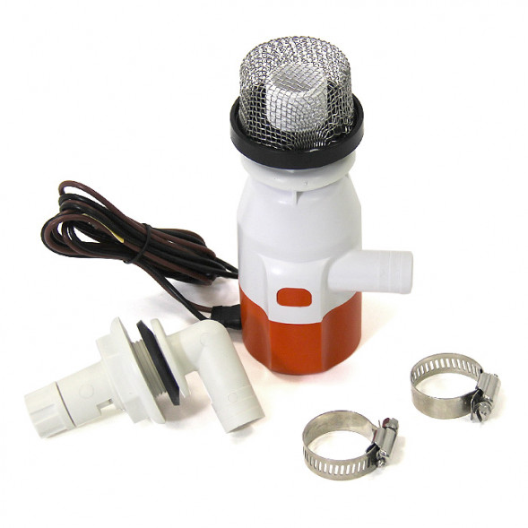 Насос аэратор встраиваемый 600GPH 13F Series 12В (комплект)