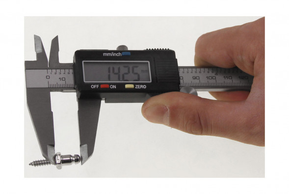 Ответная часть DOT для тентовой застежки на шурупе 15,88 мм, никелированная латунь