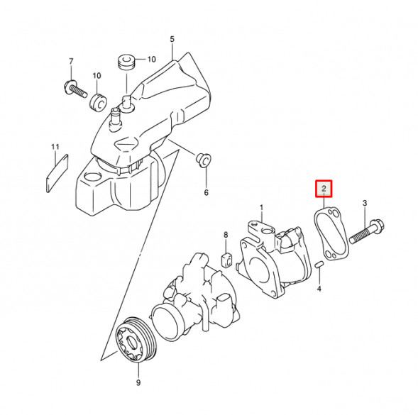 Прокладка впускного коллектора Suzuki DF9.9B-20A