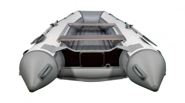 Надувная лодка ПВХ, RiverBoats RB 350 НДНД, серо-оранжевый