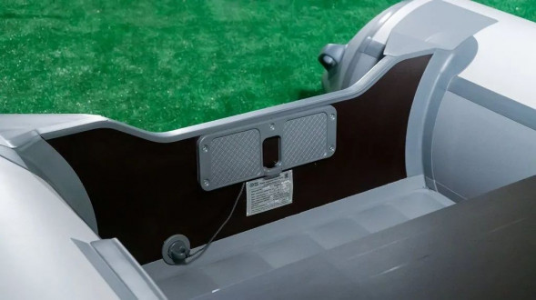 Надувная лодка ПВХ, RiverBoats RB 350 НДНД, серо-оранжевый