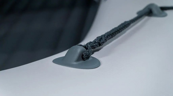 Надувная лодка ПВХ, RiverBoats RB 350 НДНД, серо-оранжевый