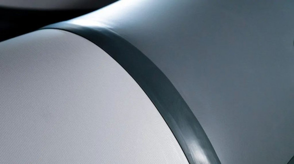 Надувная лодка ПВХ, RiverBoats RB 350 НДНД, серо-оранжевый