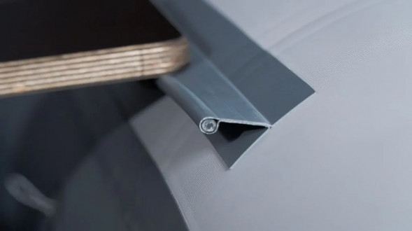 Надувная лодка ПВХ, RiverBoats RB 350 НДНД, серо-оранжевый