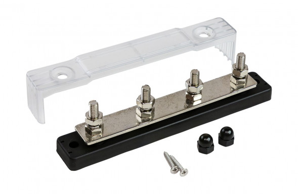 Колодка распределительная электромонтажная с защитной крышкой, 4 контакта