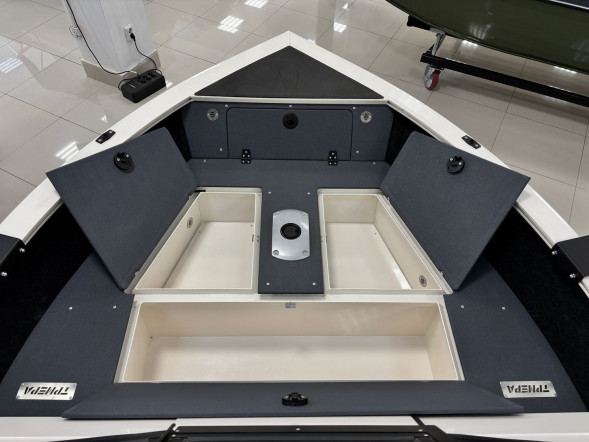 Моторная лодка, Триера 460 FISH_new, белый с Suzuki DF50ATL