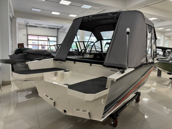 Моторная лодка, Триера 460 FISH_new, белый с Suzuki DF50ATL