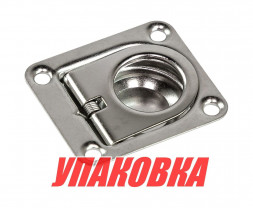 Ручка палубная потайная 44х38 мм, нержавеющая, подпружиненная (упаковка из 10 шт.)