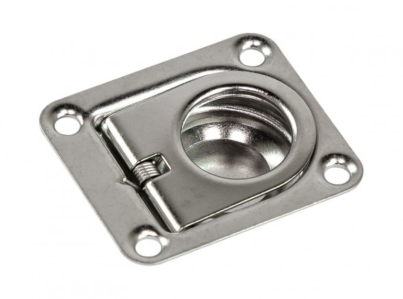 Ручка палубная потайная 44х38 мм, нержавеющая, подпружиненная (упаковка из 10 шт.)