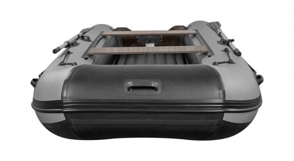 Надувная лодка ПВХ, RiverBoats RB 370 НДНД, серо-белый