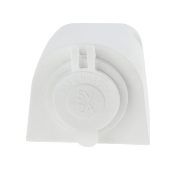 Разъем USB 5В 2.1А для крепления на приборную панель, белый
