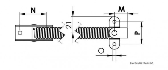 Пружина для крышки люка 260 мм (упаковка из 4 шт.)