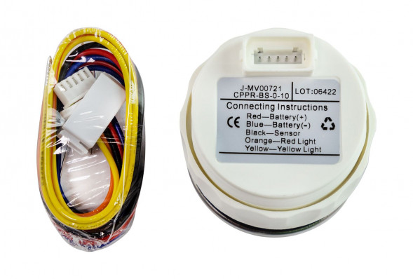 Указатель давления масла 0-10 бар, черный циферблат, нержавеющий ободок, д. 52 мм, Marine Rocket