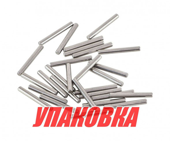 Ролик игольчатого подшипника Yamaha d 2.5 (± 0.1) L 21 (±0.1), к-т из 28 роликов, Omax (упаковка из 8 шт.)