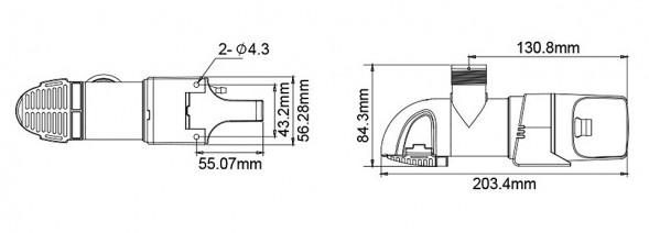 Низкопрофильная автоматическая трюмная помпа, 70 л/мин, 12 В, срабатывание по току