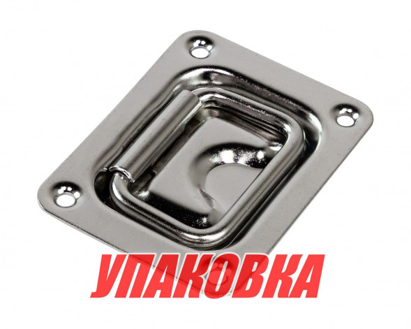 Ручка палубная потайная 76х57 мм, нержавеющая (упаковка из 50 шт.)