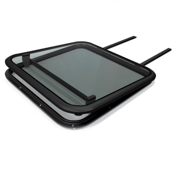 Люк палубный сдвижной Альбатрос в черном исполнении (под заказ)