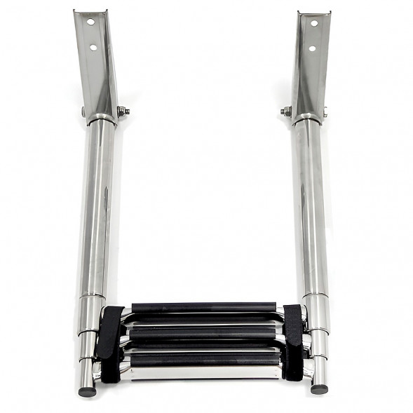 Трап телескопический складной, 3 черных ступени (ширина 310 мм.)