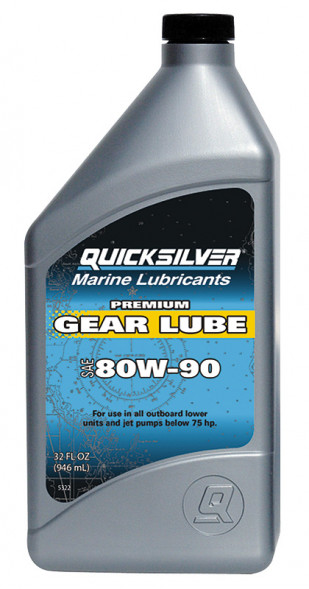 Минеральное трансмиссионное масло QUICKSILVER PREMIUM SAE 80W90, 0,946 л.