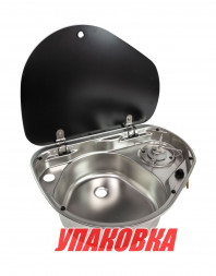 Плита газовая с мойкой левой, стеклянная крышка, Marine Rocket (упаковка из 2 шт.)