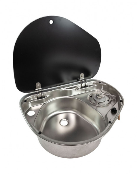 Плита газовая с мойкой левой, стеклянная крышка, Marine Rocket (упаковка из 2 шт.)