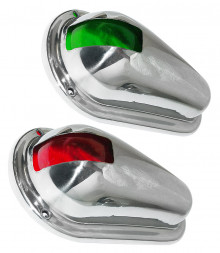 Бортовые огни, вертикальный монтаж, нерж. сталь, пара