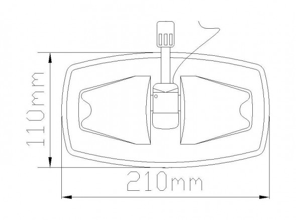 Уключина в сборе тип b, черная