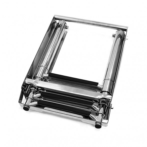 Трап телескопический выдвижной с фиксирующим механизмом, 4 черных ступени (ширина 294 мм.)