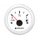 Указатель уровня топлива 0-190 Ом (ЕВРО), белый циферблат, белый ободок, д. 52 мм, Marine Rocket