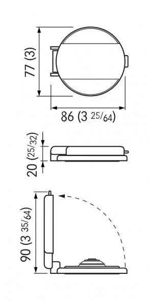 Кнопка управления якорной лебедкой Quick, палубная, Up, белый